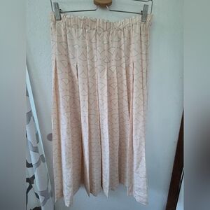 Marissa Christina Vintage Soft Pink A-Line Pleated Midi Skirt Medium 100% Silk